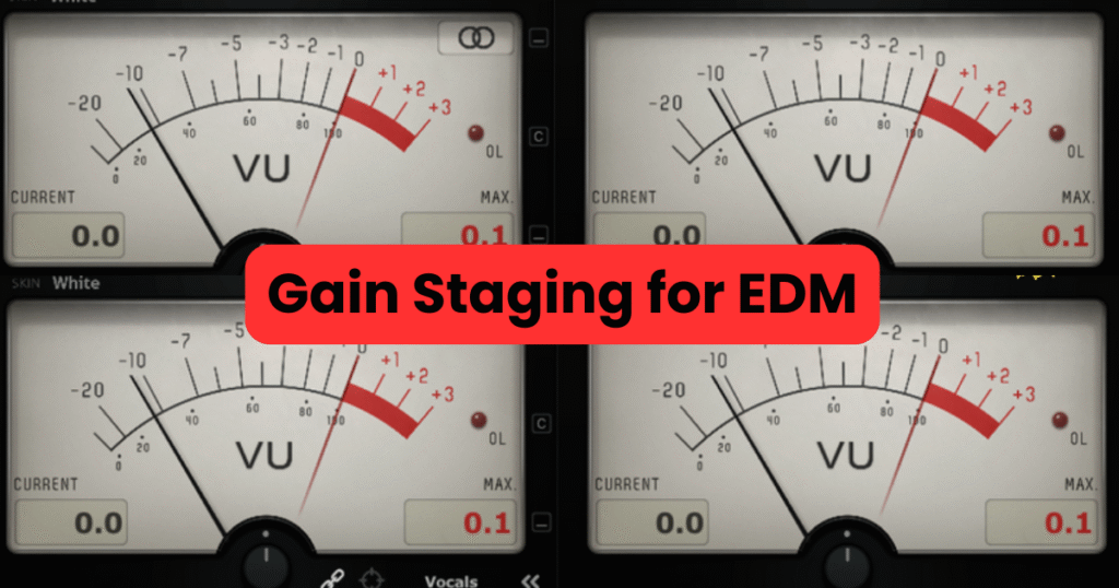 gain staging for EDM vu meters