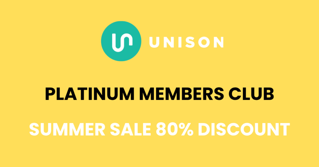 unisonn platinum club summer sale